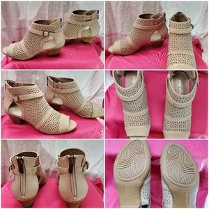 Womens peep toe booties